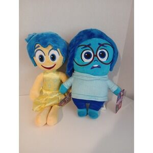 Disney Pixar Inside Out 2 Joy and Sadness Plush 9" Just Play With Tags NWT‎